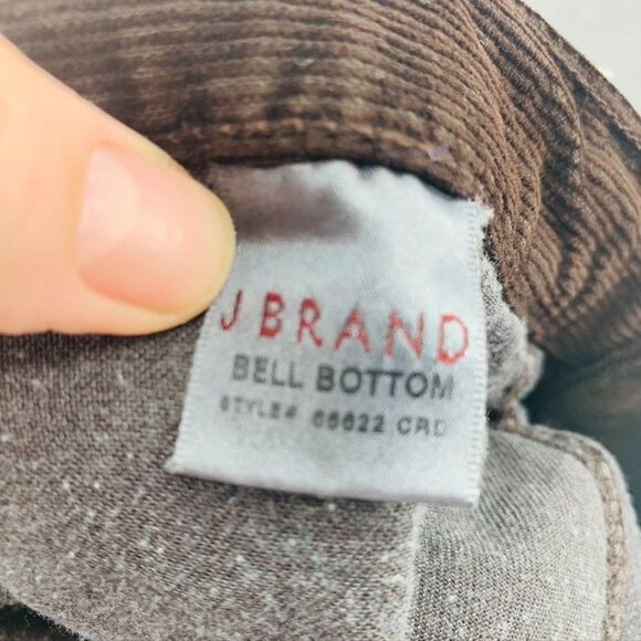 J Brand Brown Corduroy Bell Bottoms NWT Sz 24 - Picture 7 of 9